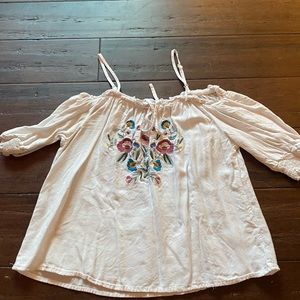 White off the shoulder top